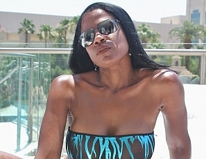 Ravenswallows/MS Las Vegas Sheer Blue Black Bandeau